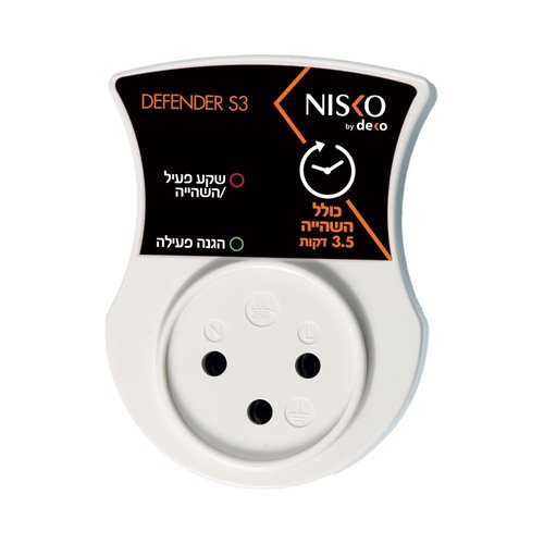 מגן מפני נחשולים ונפילות מתח כולל השהייה 3.5 דקות