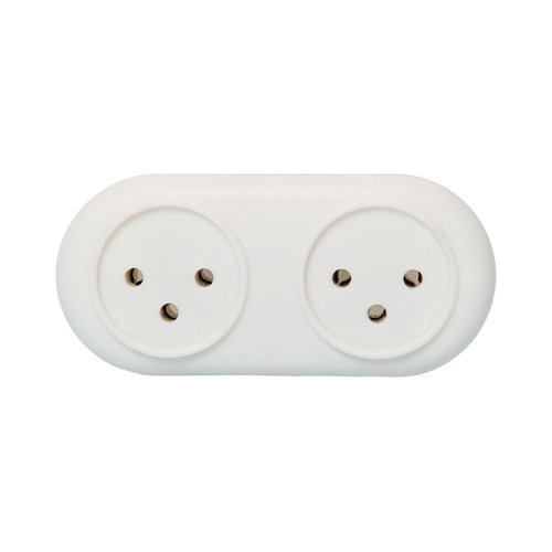 מפצל 2 שקעים לתקע ישראלי אופקי