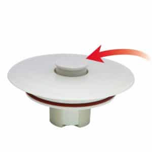 קליק פלוס מכסה קפיצי עגול לפתח ניקוז לבן ספאדיני